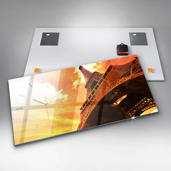 Reloj de cristal horizontal Torre Eiffel en París