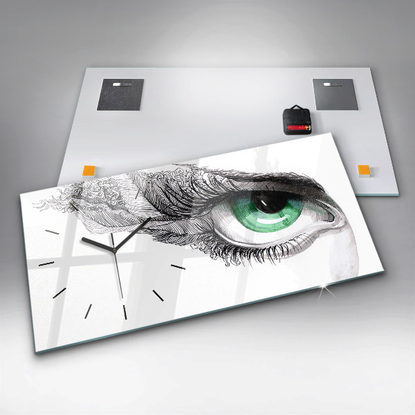 Reloj horizontal Ojo humano abstracto