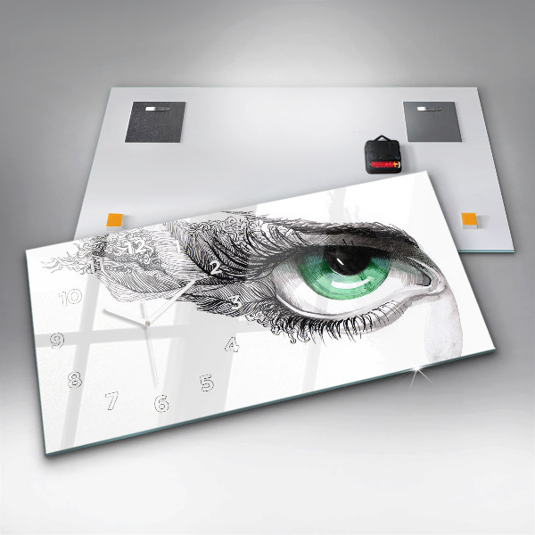 Reloj horizontal Ojo humano abstracto
