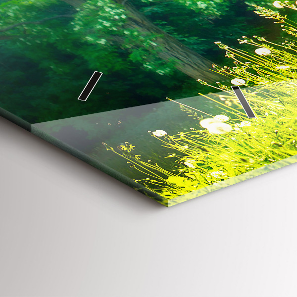 Reloj de cristal horizontal Naturaleza primaveral