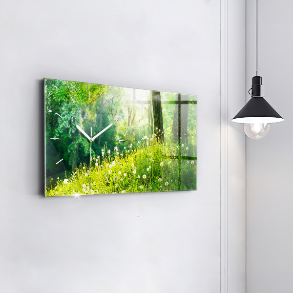 Reloj de cristal horizontal Naturaleza primaveral