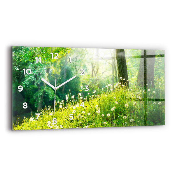 Reloj de cristal horizontal Naturaleza primaveral
