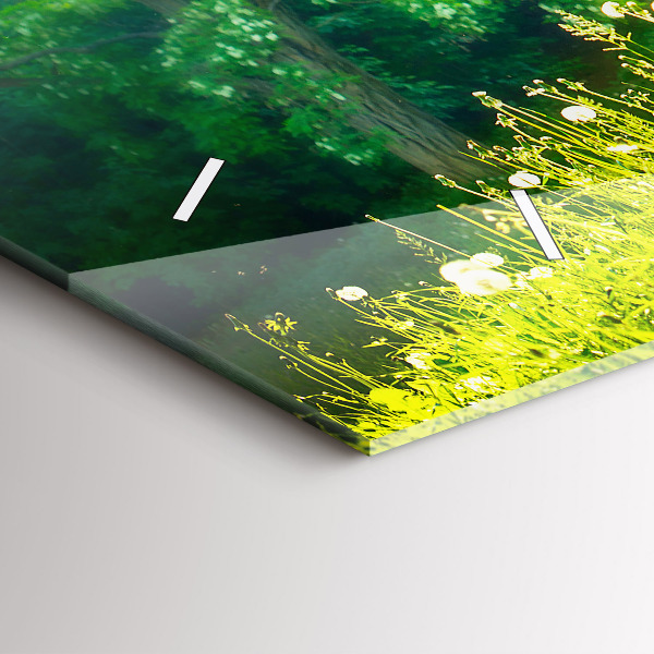 Reloj de cristal horizontal Naturaleza primaveral