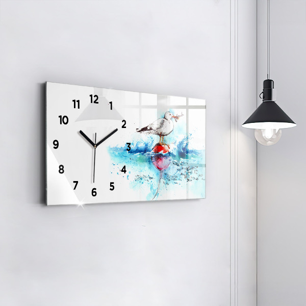 Reloj horizontal Gaviota pintada