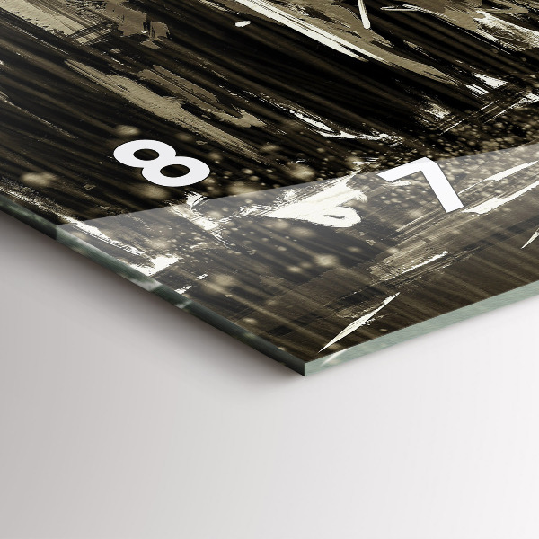 Reloj de cristal horizontal Mujer en noche lluviosa