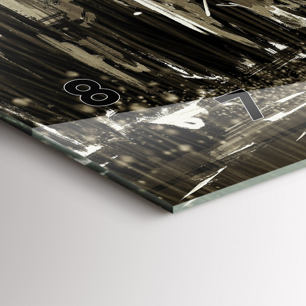 Reloj de cristal horizontal Mujer en noche lluviosa