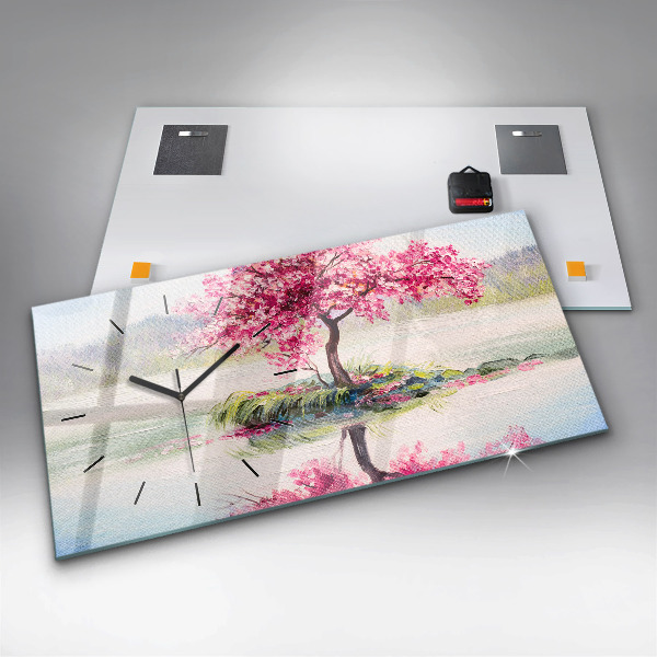 Reloj horizontal Mosaico de un árbol