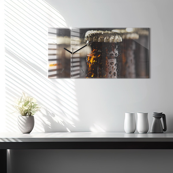 Reloj de cristal horizontal Botellas de cristal