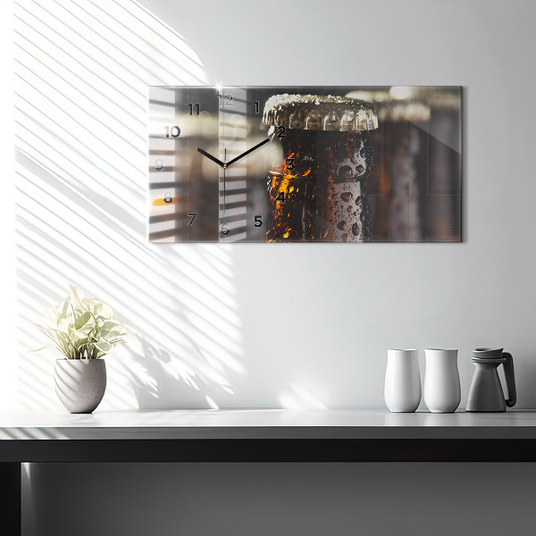 Reloj de cristal horizontal Botellas de cristal