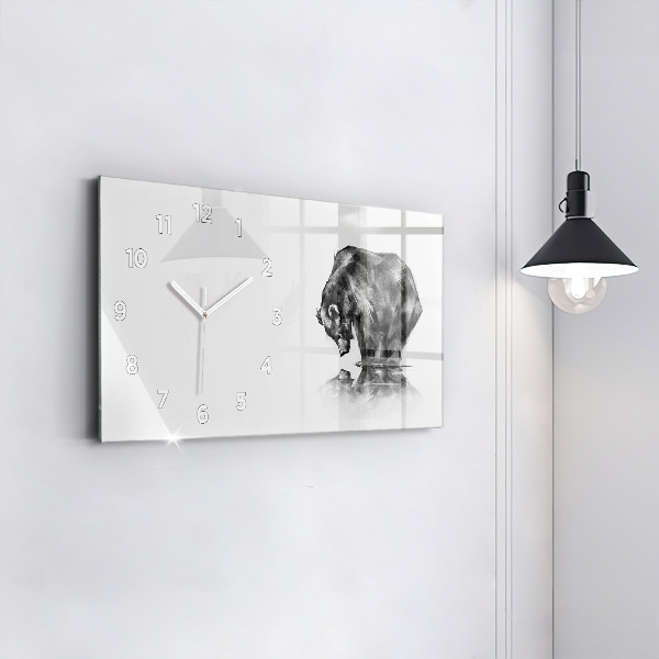 Reloj de cristal horizontal Dibujo oso