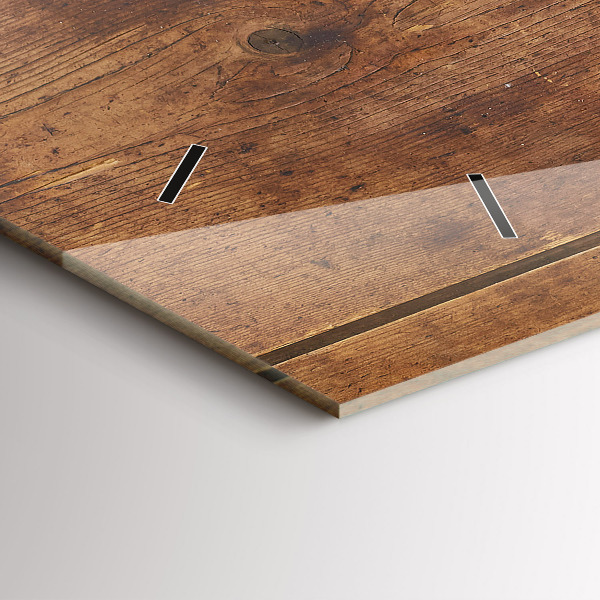 Reloj horizontal Madera rústica