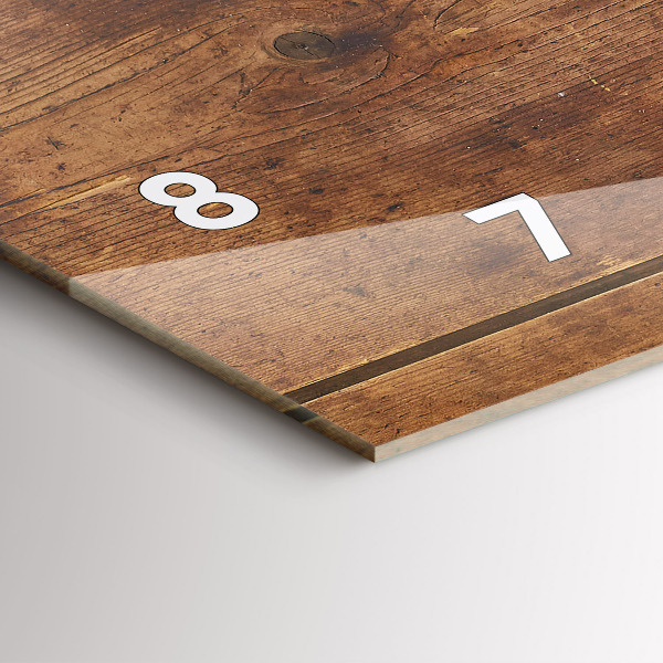 Reloj horizontal Madera rústica