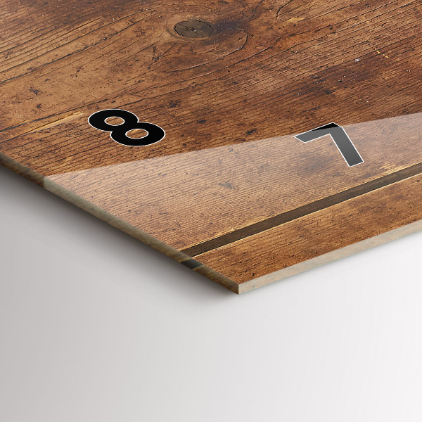 Reloj horizontal Madera rústica