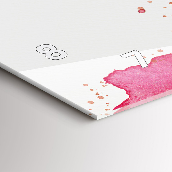 Reloj de cristal horizontal Fondo de acuarela de un águila