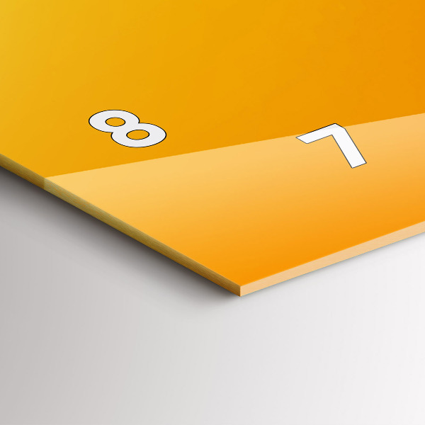 Reloj de cristal horizontal Naranja