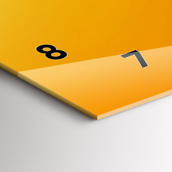 Reloj de cristal horizontal Naranja