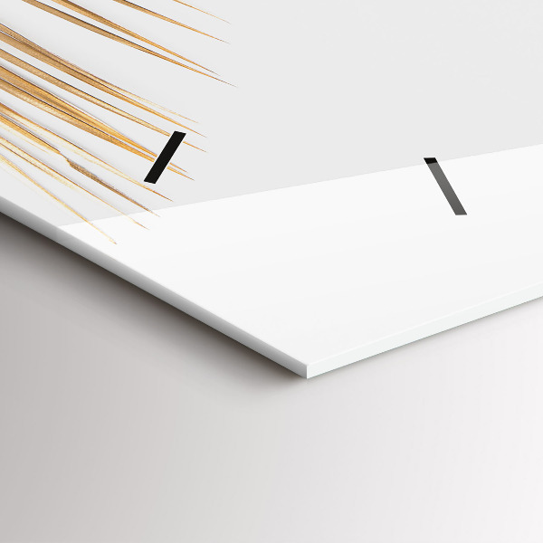 Reloj de cristal horizontal Hojas tropicales