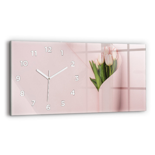 Reloj de cristal horizontal Ramo de flores