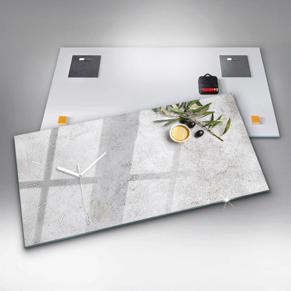 Reloj horizontal Aceitunas minimalistas