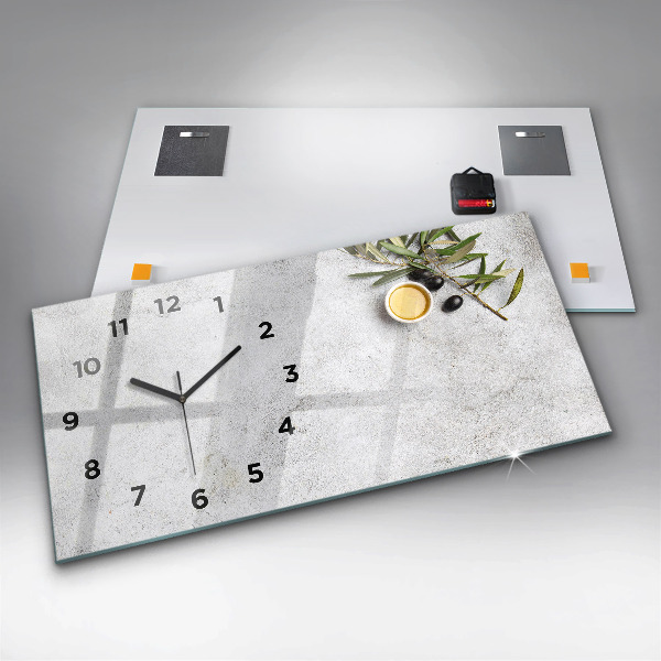 Reloj horizontal Aceitunas minimalistas
