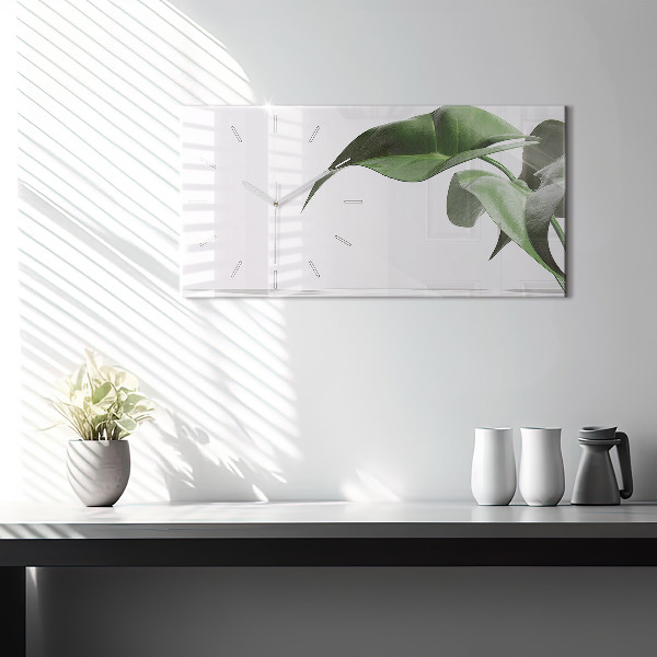 Reloj horizontal Hojas abstractas