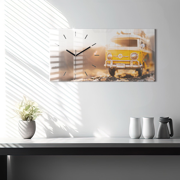 Reloj de cristal horizontal Coche de vacaciones