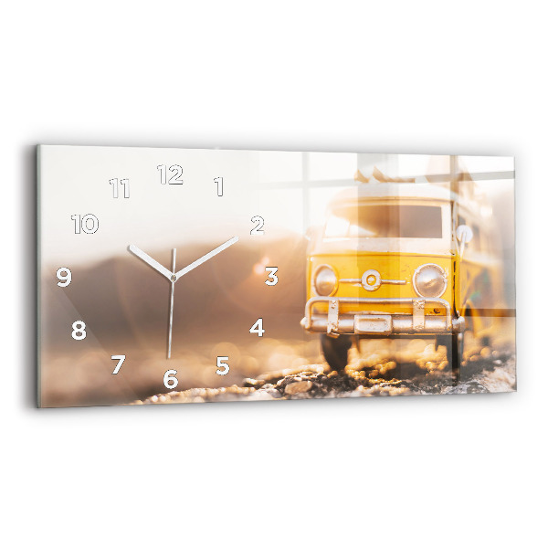 Reloj de cristal horizontal Coche de vacaciones