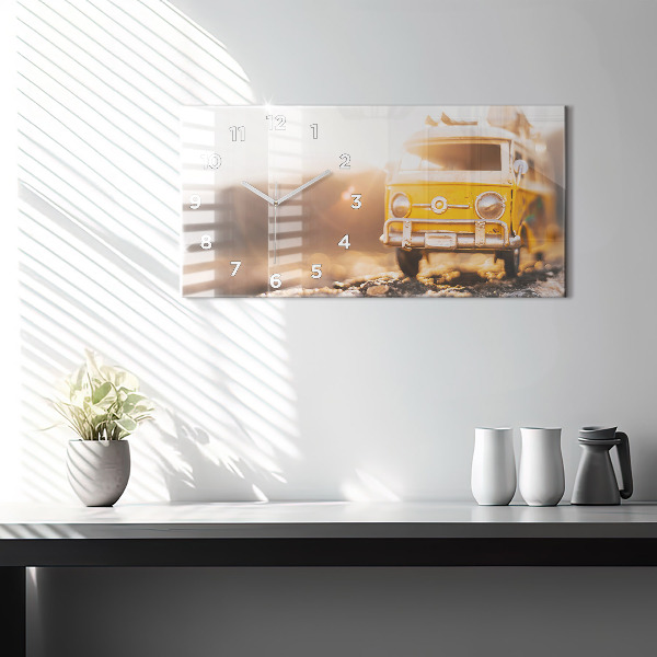 Reloj de cristal horizontal Coche de vacaciones