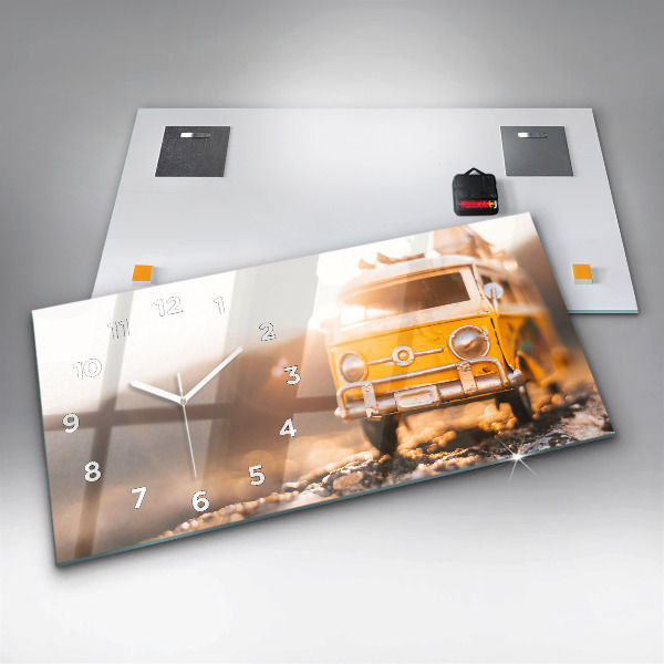 Reloj de cristal horizontal Coche de vacaciones