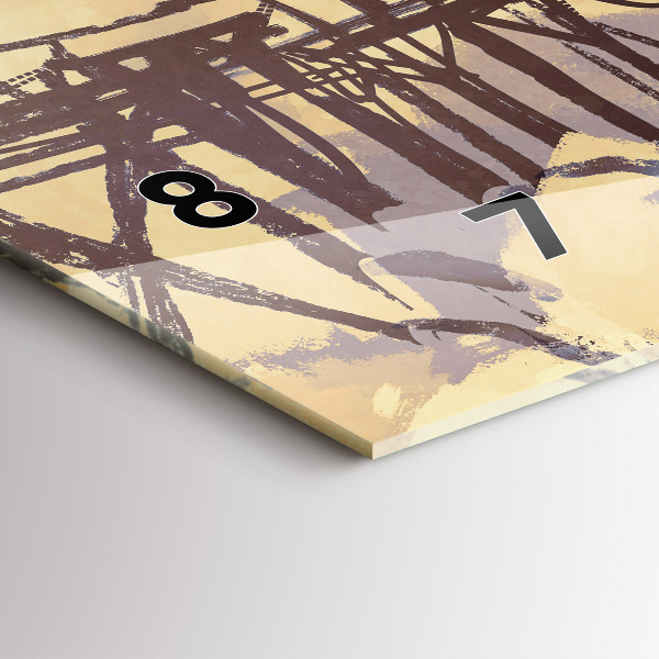 Reloj de cristal horizontal Hombre en un viejo puente