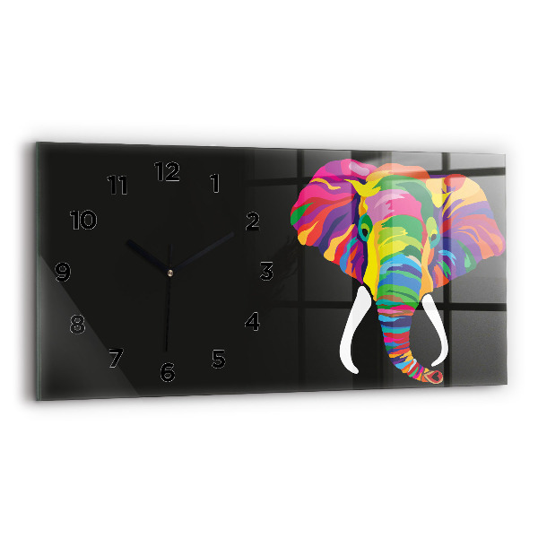 Reloj horizontal Elefante de colores