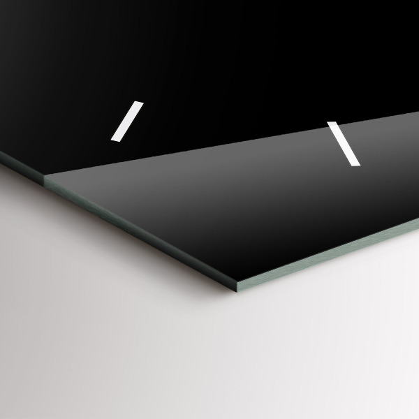 Reloj de cristal horizontal Abstracción de metal negro