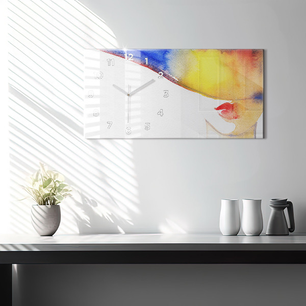 Reloj horizontal Mujer con sombrero