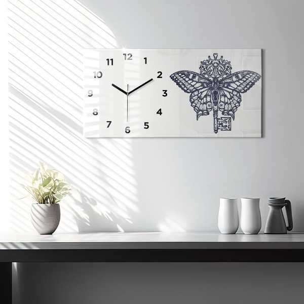 Reloj horizontal Mariposa y llave estilo boho