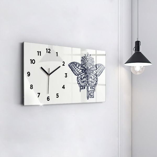 Reloj horizontal Mariposa y llave estilo boho