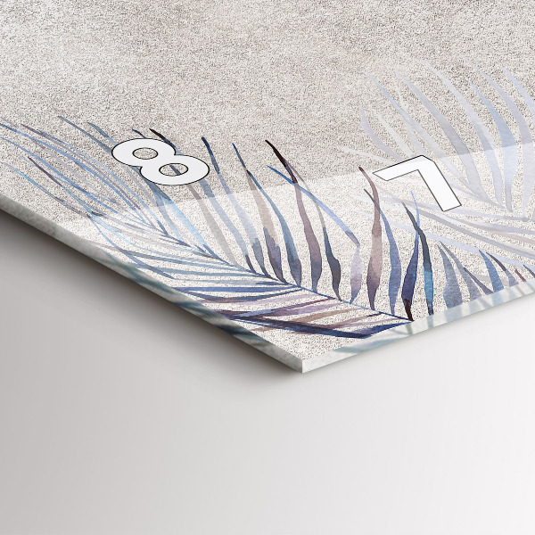 Reloj de cristal horizontal Hoja de palma