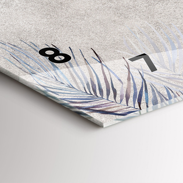 Reloj de cristal horizontal Hoja de palma