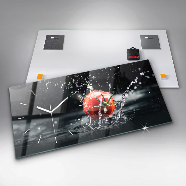 Reloj de cristal horizontal Tomate