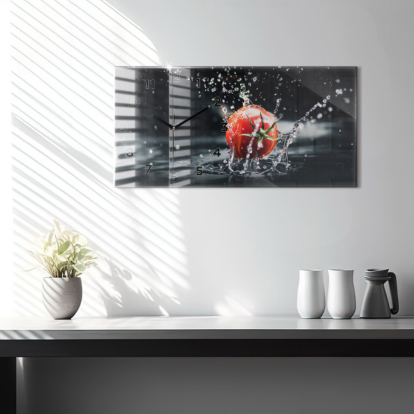 Reloj de cristal horizontal Tomate