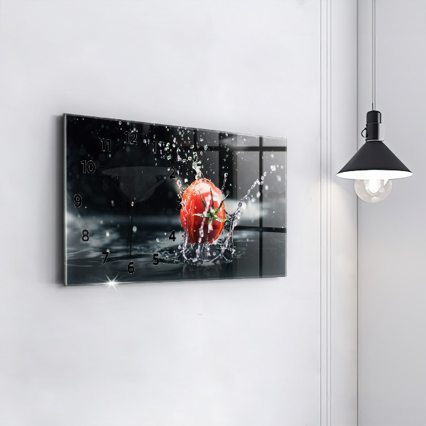 Reloj de cristal horizontal Tomate