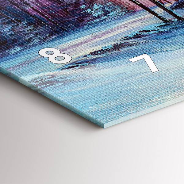 Reloj de cristal horizontal Árbol de Navidad y puente