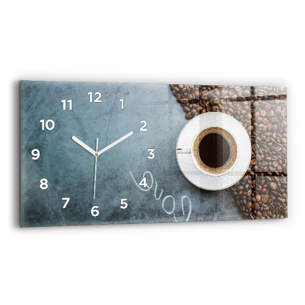 Reloj de cristal horizontal Taza de café