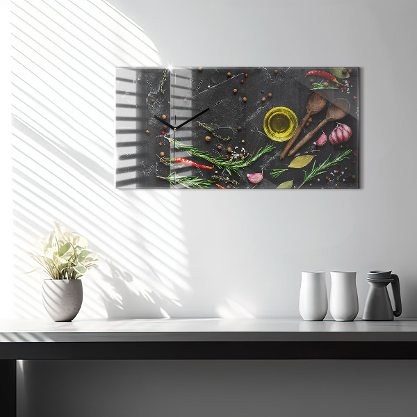 Reloj horizontal Especias en la encimera