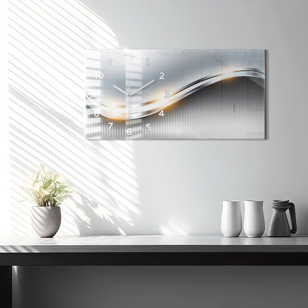 Reloj horizontal Abstracción metálica