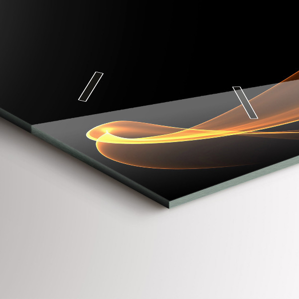 Reloj de cristal horizontal Líneas naranjas