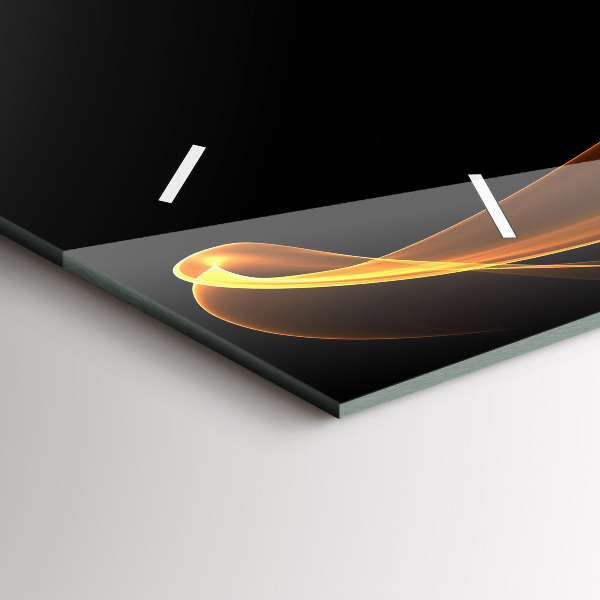 Reloj de cristal horizontal Líneas naranjas