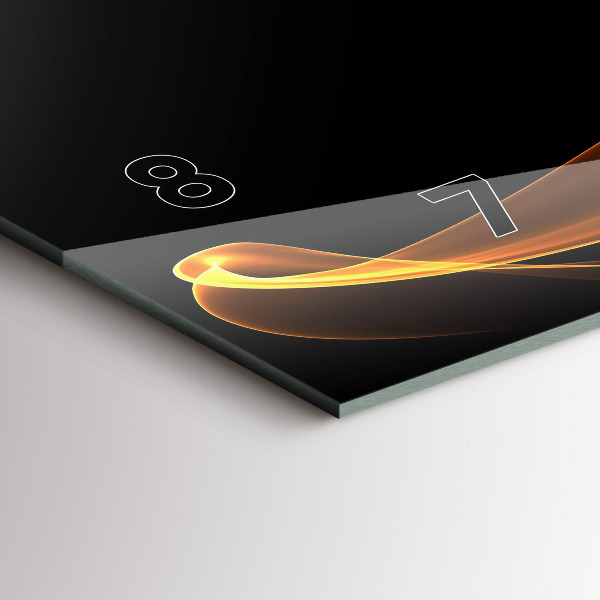 Reloj de cristal horizontal Líneas naranjas