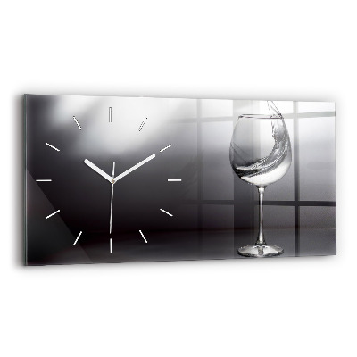 Reloj de cristal horizontal Copa de vino
