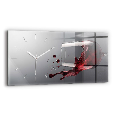 Reloj de cristal horizontal Lámpara de vino tinto