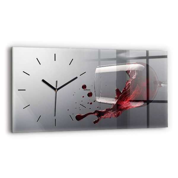 Reloj de cristal horizontal Lámpara de vino tinto